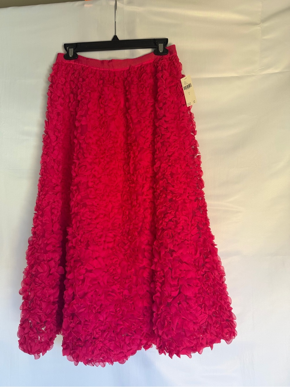 Maeve Anthropologie Pink Rose 3D Floral Textured Skirt NWT Size 6 - Picture 6 of 6